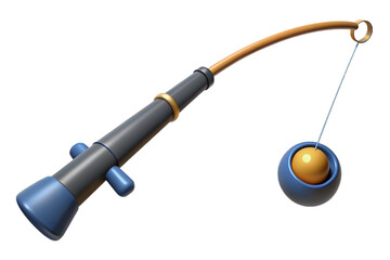 Naklejka premium fishing rod 3D Icon