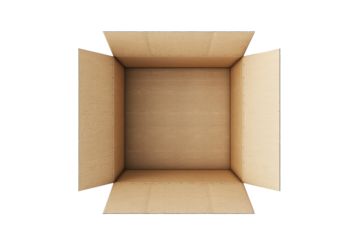 open cardboard box