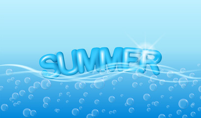 Hello Summer poster. Vector background