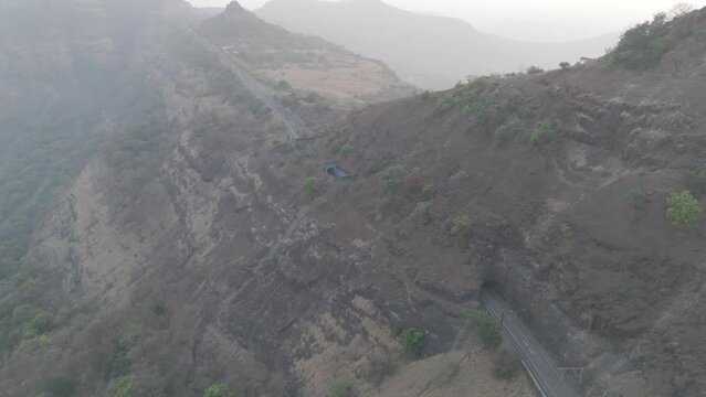 indian in railway in sahyadri range mountains