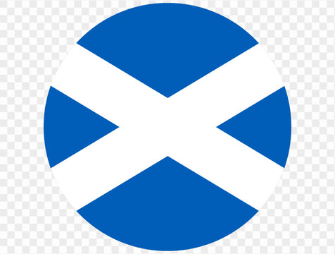 Scotland flag button on png or transparent background. vector illustration. 
