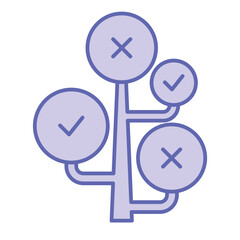 Decision Tree Icon blue