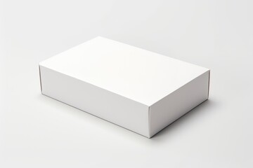 postal white cardboard box on white background for mockup