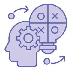 Strategic Thinking  Icon blue