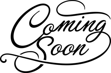 Coming soon lettering text