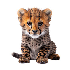 Obraz premium Little Leopard isolated on a transparent background