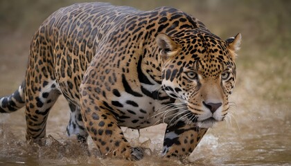 A Jaguar With Powerful Muscles Rippling Beneath It  2