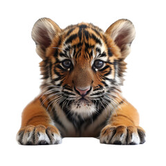 Baby Tiger isolated on a transparent background