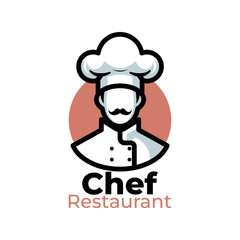 a chef's logo with a chef's face
