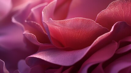 3D macro shot of dry rose petals, creating a wavy and tranquil scene, perfect for serenity.