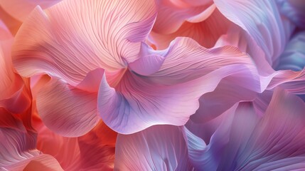 Wavy Rose Petal Serenity: Extreme macro captures calming waves in dry petals.