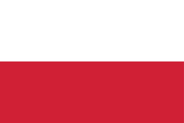 The national flag of  Poland