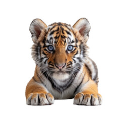 Obraz premium Baby Tiger isolated on a transparent background