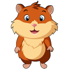 Hand drawn hamster. Hand-drawn vector illustration of a cartoon hamster as a pet.