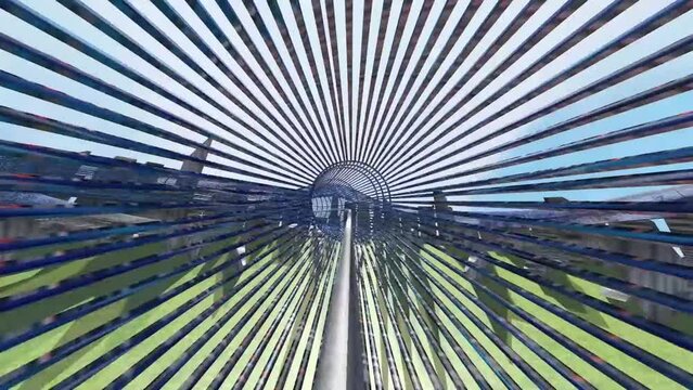 Roller coaster loop animaton
