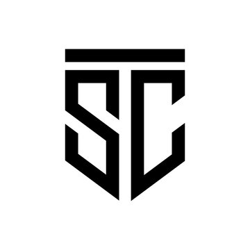 modern STC letter logo design