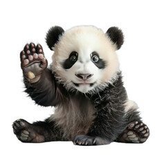 Panda isolated on a transparent background