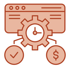 Performance Metrics Icon brown