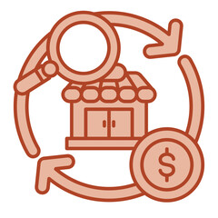 Market Insights  Icon brown