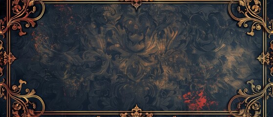 Invoke the elegance of the past with Vintage luxury invitation card, template sharpened for greeting cards with copy space on center