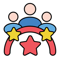 Customer Satisfaction  Icon color