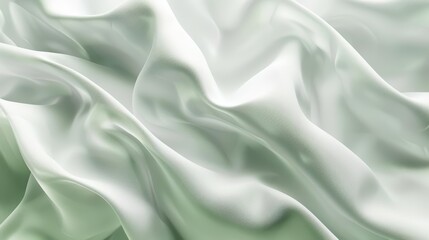 White abstract banners flow into modern elegant white gray nuances, crafting a green gradient minimal effect, Sharpen 3d rendering background