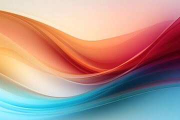 A colorful wave with a red stripe on the left and a yellow stripe on the right