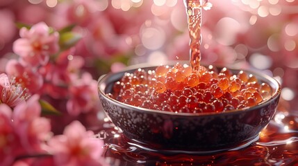 An abstract representation of the cultural significance of Jjajangmyeon and its impact on modern cuisine