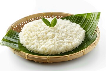 idiyappam, dish, isolated on white