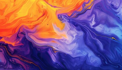 A bold gradient flow from bright orange to royal purple, symbolizing creative energy and passion