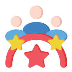 Customer Satisfaction  Icon flat color