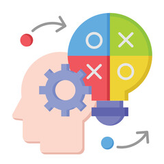 Strategic Thinking  Icon flat color