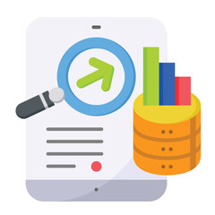 Data Insights  Icon flat color