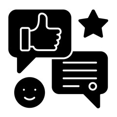 Customer Feedback Icon glyph