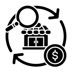 Market Insights  Icon glyph