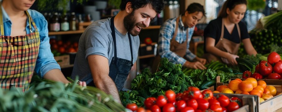 Cooperative Food Market Members Organizing Community Sharing Initiative