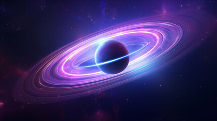 Obraz premium Futuristic universe galaxy planet starry sky, planet starry sky metaverse science and technology future aerospace concept