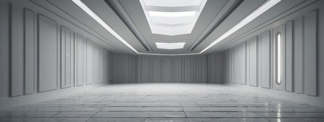 Fototapeta premium 3D White Interior Background