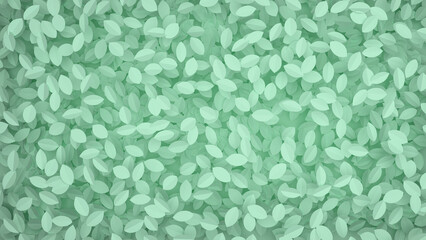 Green leaves pattern background for art use. 3D rendering