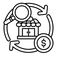 Market Insights  Icon line