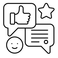Customer Feedback Icon line
