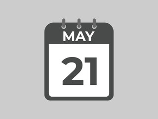 MobilMay 21 calendar reminder. 21 May daily calendar icon template. Calendar 21 May icon Design template. Vector illustration
e