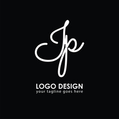 JP JP Logo Design, Creative Minimal Letter JP JP Monogram