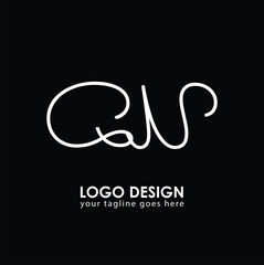 CN CN Logo Design, Creative Minimal Letter CN CN Monogram
