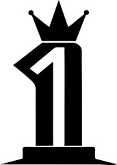 Top one award, top 1 badge sign