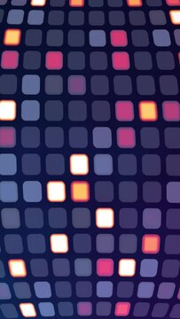 Vertical video abstract technology futuristic digital concept square pattern full color background.
