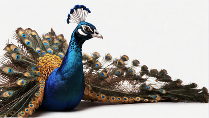 peacock with feathers
 - obrazy, fototapety, plakaty