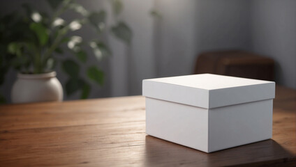 white box on the table