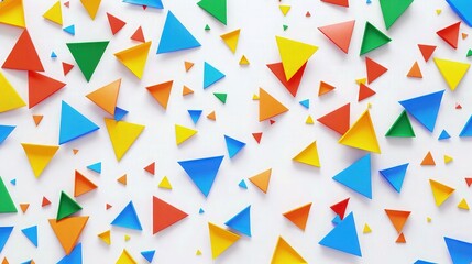 A playful array of scalene triangle abstract geometric shapes background 