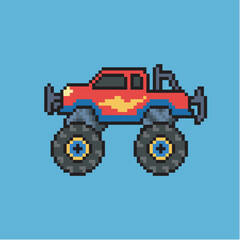 MONSTER TRUCK CAR PIXEL ART © JunasickArt